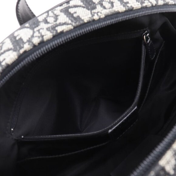 Dior Christian Double Saddle Bag Trotter Canvas Navy